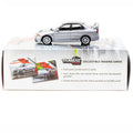 Tarmac Works 1:64 Mitsubishi Lancer GSR Evolution IV with Trading Cards – Silver - GT Hobby Store