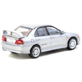 Tarmac Works 1:64 Mitsubishi Lancer GSR Evolution IV with Trading Cards – Silver - GT Hobby Store