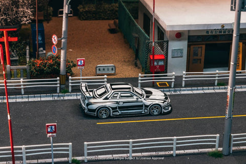Tarmac Works 1/64 Nissan Skyline (R32) Widebody – Designed by JOSHUA VIDES – Matte White – Global64 - GT Hobby Store