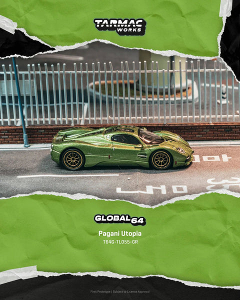 Tarmac Works 1:64 Pagani Utopia – Green Metallic – MiJo Exclusives Limited Edition - GT Hobby Store