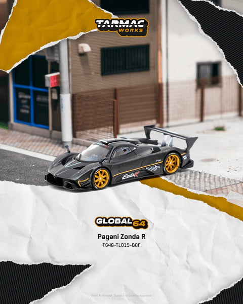 Tarmac Works 1:64 Pagani Zonda R – Matte Exposed Carbon Fiber - Global64 – Special Edition - GT Hobby Store