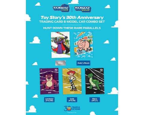 Tarmac Works 1:64 Pandem Toyota GR Yaris Disney Toys Story 30th Anniversary with Trading Card Combo Set - GT Hobby Store