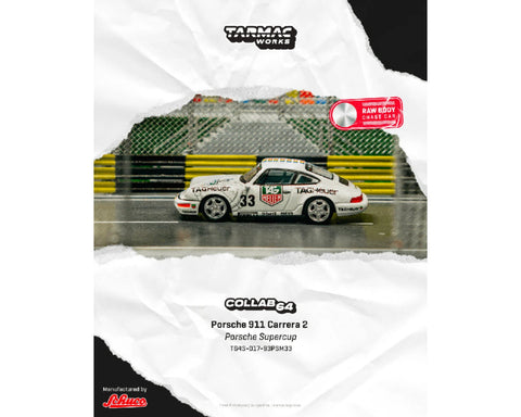 Tarmac Works 1:64 Porsche 911 Carrera 2 Porsche Supercup 1993 Monaco Winner – Collab64 - GT Hobby Store