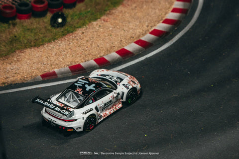 Tarmac Works 1:64 Porsche 911 GT3 R Suzuka 1000km – Intercontinental GT Challenge 2025 Phantom Global Racing Sun Jingzu / Adderly Fong / Nico Menzel Model Car + Trading Cards Combo Set - GT Hobby Store