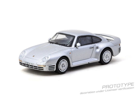 Tarmac Works 1:64 Porsche 959 – Silver – Global64 – MiJo Exclusives Limited Edition - GT Hobby Store
