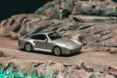 Tarmac Works 1:64 Porsche 959 – Silver – Global64 – MiJo Exclusives Limited Edition - GT Hobby Store