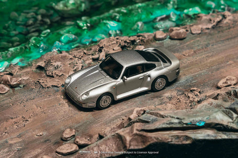 Tarmac Works 1:64 Porsche 959 – Silver – Global64 – MiJo Exclusives Limited Edition - GT Hobby Store