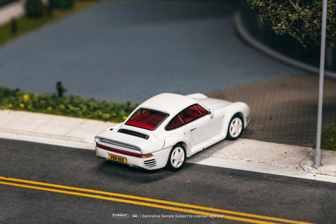 Tarmac Works 1:64 Porsche 959 White Model Car + Trading Cards Combo Set – White – Global64 - GT Hobby Store