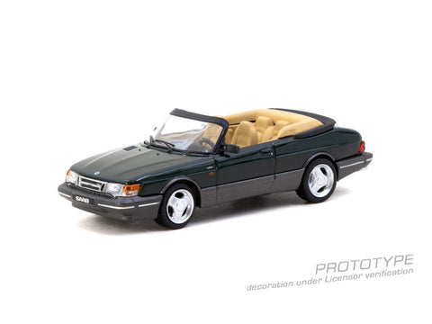Tarmac Works 1:64 Saab 900 Turbo Convertible – Green – Global64 - GT Hobby Store