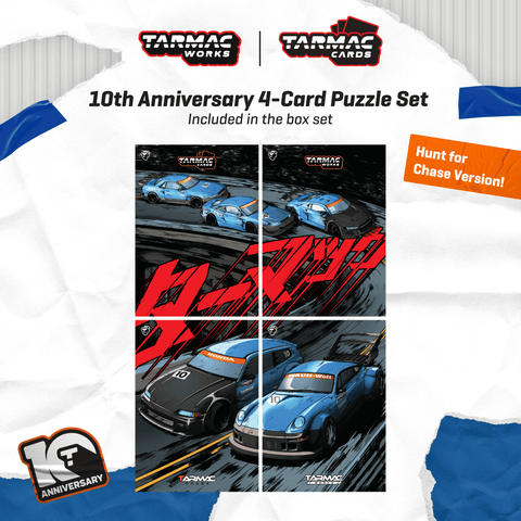 Tarmac Works 1/64 Tarmac Works 10th Anniversary Box Set 5 Model Cars + Trading Cards Combo Set - GT Hobby Store