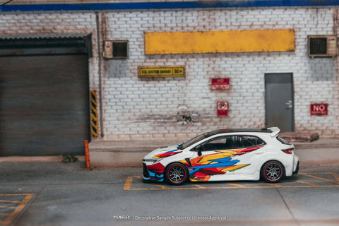 Tarmac Works 1:64 Toyota Corolla Widebody Jon Sibal – White – Global64 – MiJo Exclusives Limited Edition - GT Hobby Store