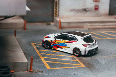 Tarmac Works 1:64 Toyota Corolla Widebody Jon Sibal – White – Global64 – MiJo Exclusives Limited Edition - GT Hobby Store