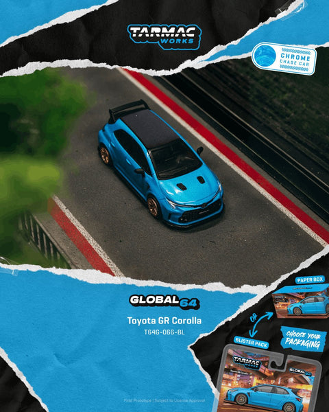 Tarmac Works 1:64 Toyota GR Corolla - Blue – Global64 - GT Hobby Store