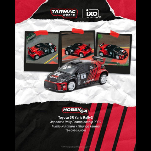 Tarmac Works 1/64 Toyota GR Yaris Rally2 Japanese Rally Championship 2024 Fumio Nutahara / Shungo Azuma – Hobby64 - GT Hobby Store