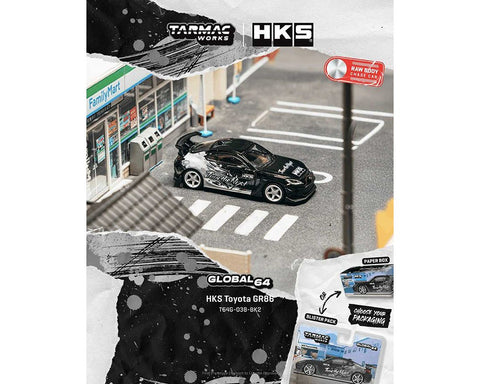 Tarmac Works 1:64 Toyota GR86 HKS – Black – Global64 - GT Hobby Store