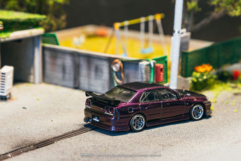 Tarmac Works 1:64 URAS Skyline ER34 – Midnight Purple – Global64 – Limited Edition - GT Hobby Store