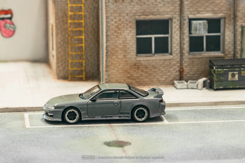 Tarmac Works 1/64 Vertex Silvia (S14) Global64 Grey - GT Hobby Store