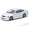 Tarmac Works 1:64 VERTEX Toyota Aristo JZS161 – Silver – Global64 – MiJo Exclusives - GT Hobby Store