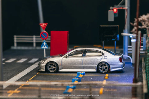 Tarmac Works 1:64 VERTEX Toyota Aristo JZS161 – Silver – Global64 – MiJo Exclusives - GT Hobby Store