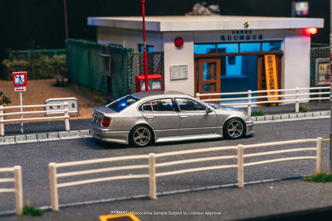 Tarmac Works 1:64 VERTEX Toyota Aristo JZS161 – Silver – Global64 – MiJo Exclusives - GT Hobby Store