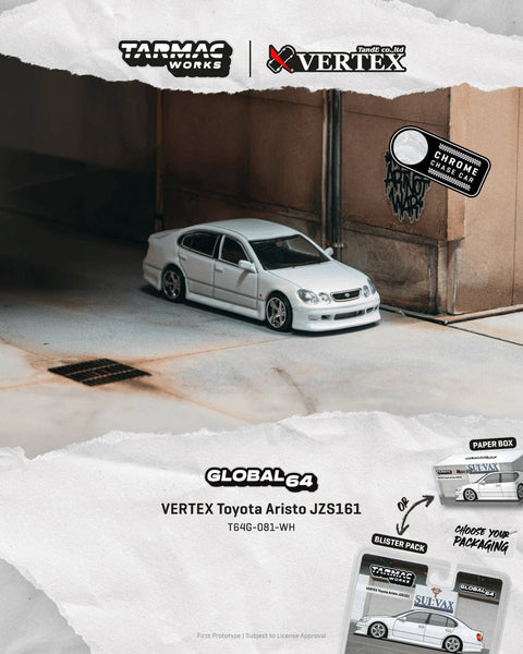 Tarmac Works 1:64 VERTEX Toyota Aristo JZS161 - White – Global64 - GT Hobby Store
