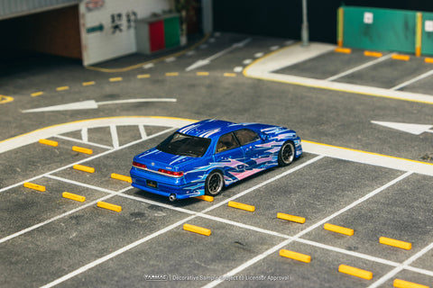 Tarmac Works 1/64 Vertex Toyota Mark II JZX100 Global64 Blue Metallic - GT Hobby Store