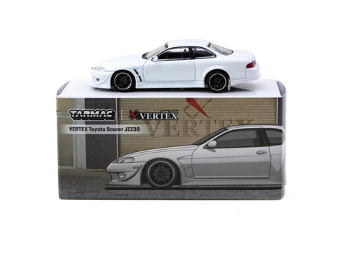 Tarmac Works 1:64 VERTEX Toyota Soarer JZZ30 – White – Global64 – MiJo Exclusives Limited Edition - GT Hobby Store