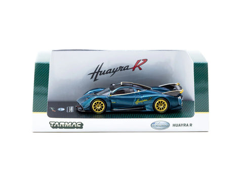 Tarmac Works Global64 1/64 Pagani Huayra R Turquoise Carbon Fiber - GT Hobby Store