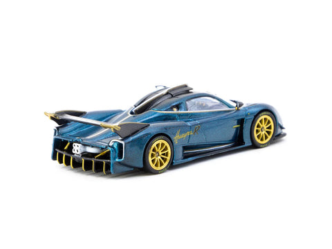 Tarmac Works Global64 1/64 Pagani Huayra R Turquoise Carbon Fiber - GT Hobby Store