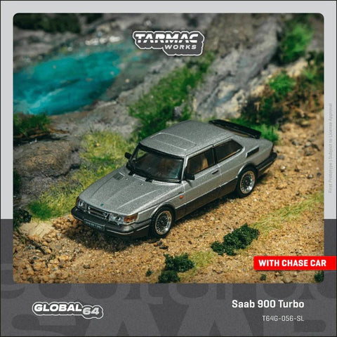 Tarmac Works Global64 1/64 Saab 900 Turbo Silver - GT Hobby Store