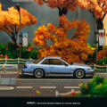 Tarmac Works GLOBAL64 1/64 VERTEX Nissan Silvia (S13) Blue / Grey - GT Hobby Store