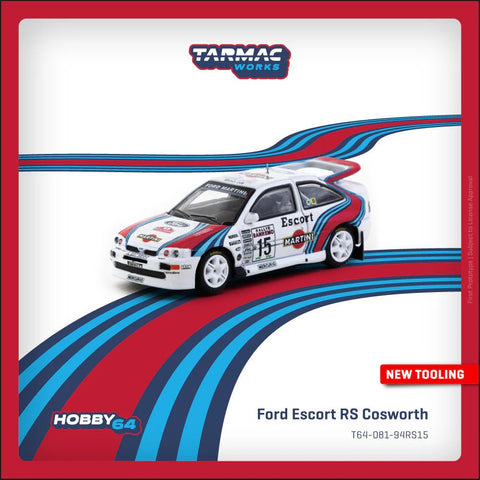 Tarmac Works Hobby64 1/64 Ford Escort RS Cosworth WRC Rallye Sanremo 1994 Malcolm Wilson / Bryan Thomas - GT Hobby Store
