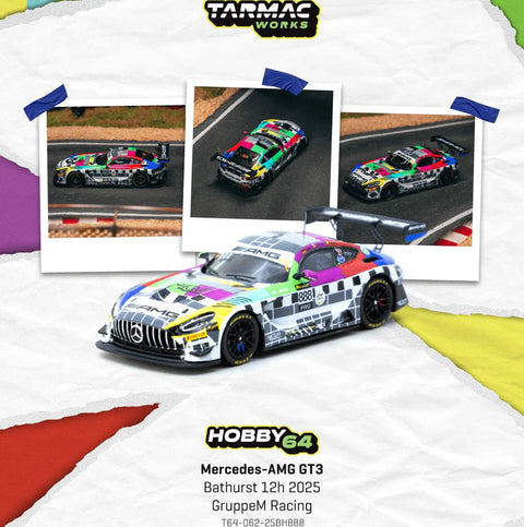 Tarmac Works Hobby64 1/64 Mercedes-AMG GT3 Bathurst 12H 2025 Gruppem Racing Maro Engel / Mikaël Grenier / Maxime Martin - GT Hobby Store