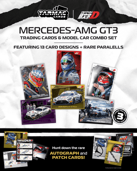 Tarmac Works HOBBY64 1/64 Mercedes-AMG GT3 Bathurst 12h 2026 Craft-Bamboo Racing Model Car + Trading Cards Combo Set - GT Hobby Store