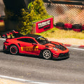 Tarmac Works x Minichamps 1/64 Porsche GT3RS (992.1) MR – Red – Showcase - GT Hobby Store