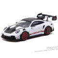 Tarmac Works x Minichamps 1:64 Porsche GT3RS (992.2) MR – White Red- Showcase – Limited Edition - GT Hobby Store