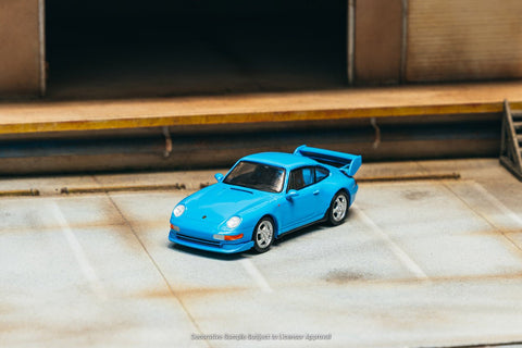 Tarmac Works x Schuco 1:64 Porsche 911 993 Cup – Riviera blue - Collab64 - GT Hobby Store