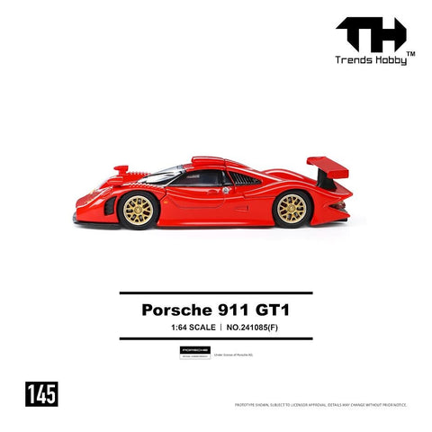 Trends Hobby 1/64 Porsche 911 GT1 1998 - Red - GT Hobby Store