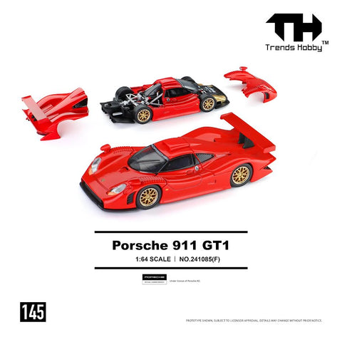 Trends Hobby 1/64 Porsche 911 GT1 1998 - Red - GT Hobby Store