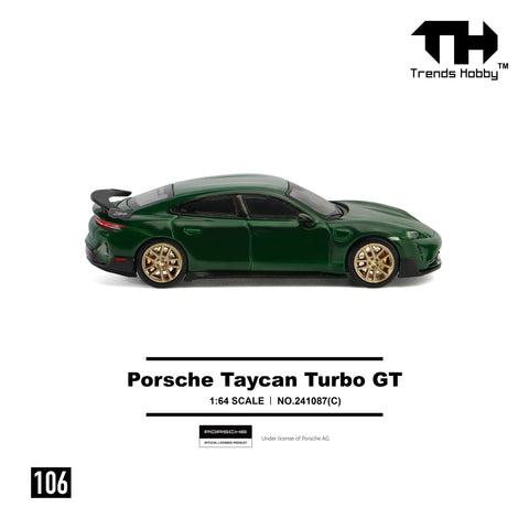 Trends Hobby 1/64 Porsche Taycan Turbo GT - Green - GT Hobby Store