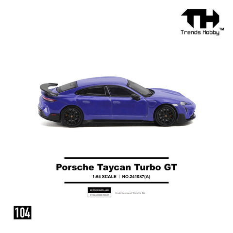 Trends Hobby 1/64 Porsche Taycan Turbo GT - Purple - GT Hobby Store