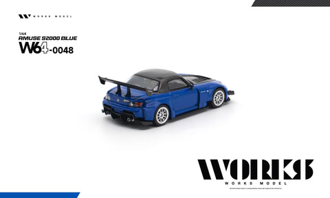 Works 1/64 Amuse S2000 GT1 Turbo Blue - GT Hobby Store