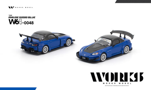 Works 1/64 Amuse S2000 GT1 Turbo Blue - GT Hobby Store