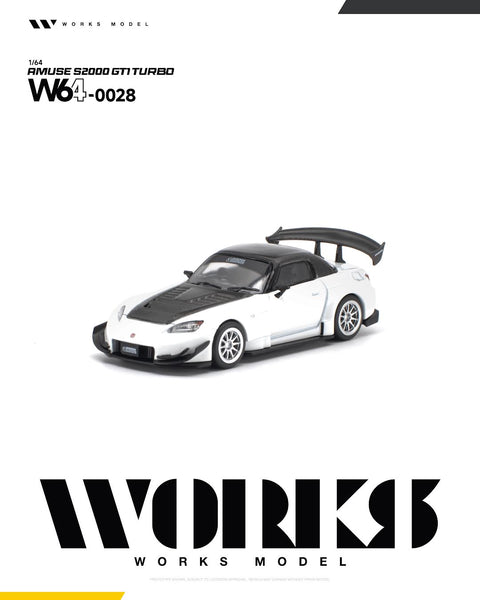 Works 1/64 Amuse S2000 GT1 Turbo White - GT Hobby Store