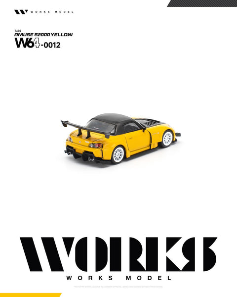 Works 1/64 Amuse S2000 Yellow - GT Hobby Store