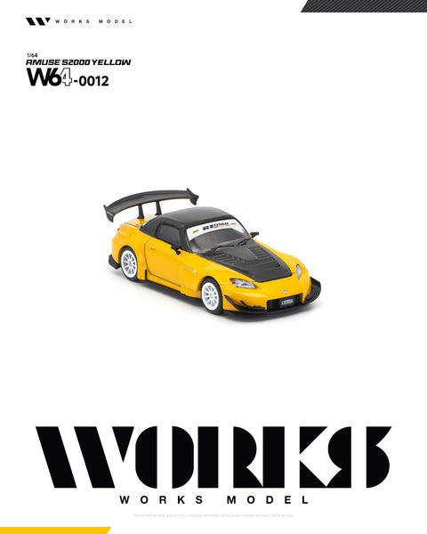 Works 1/64 Amuse S2000 Yellow - GT Hobby Store