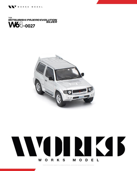 Works 1/64 Mitsubishi Pajero Evolution Silver - GT Hobby Store