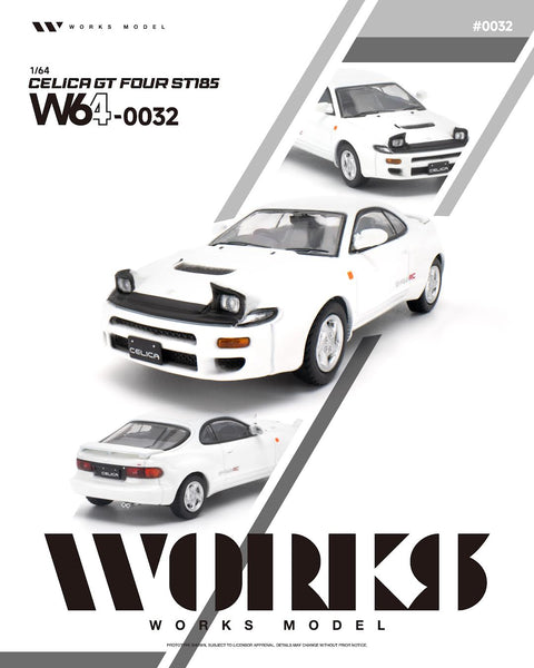 Works 1/64 Toyota Celica GT Four ST185 White - GT Hobby Store