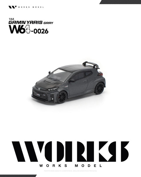 Works 1/64 Toyota GRMN Yaris - Gray - GT Hobby Store